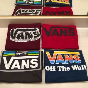 GUYS! 4 men’s small Vans t shirts! New!
